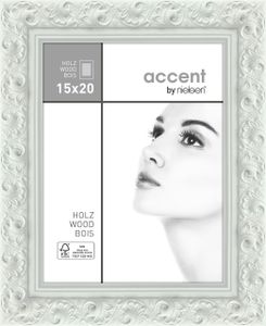 Accent Holz Bilderrahmen Arabesque, 15x20 cm, Weiß