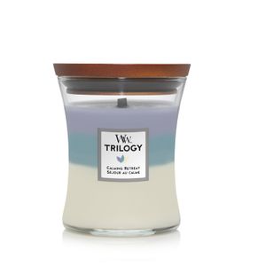 Woodwick Calming Retreat Trilogy Vase (pokojowe schronienie) - Świeca zapachowa 275 G