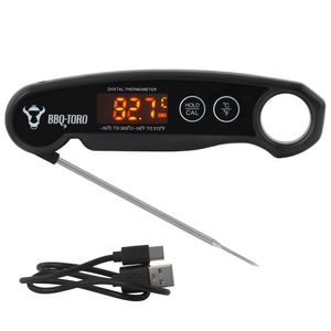 BBQ-Toro Grillthermometer wiederaufladbar mit LCD Display | digitales Bratenthermometer -50 °C bis 300 °C