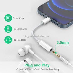 Aux Audio Adapter 3,5 mm Klinke Kopfhörer Für Apple iPhone iPod iPad