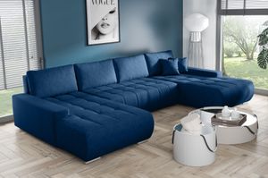 MEBLITO Ecksofa Big Sofa Eckcouch mit Schlaffunktion Bonari U Form Couch Sofagarnitur Monolith
