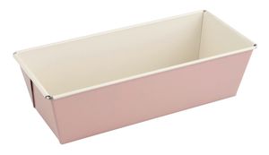 Dr. Oetker Kastenform 25 cm, Königskuchenform aus der Serie "Modern Baking - Retro Design" mit zweifarbiger, keramisch verstärkter Premium-Antihaftbeschichtung (Farbe: Rosa/Creme), Menge: 1 Stück