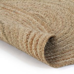 vidaXL Teppich Jute Geflochten 120 cm Rund