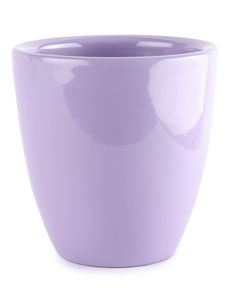 Keramik Übertopf für Pflanzengefäß Kegelstumpf Blumentopf hoch ohne Abflusslöcher GD-0017, Farbe:Lavender045, Größe:B=8cm H=7.5cm