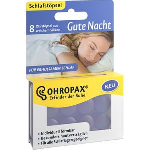 Ohropax Gute Nacht Silikon Ohrstöpsel 8 St