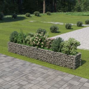 vidaXL Łóżko gabionowe ze stali ocynkowanej 360×50×50 cm