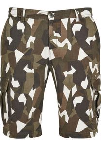 Urban Classics Shorts Geometric Camo Stretch Twill Cargo Shorts Wood Camouflage-30