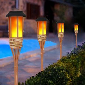 Gartenfackeln solar,IP44 Wasserdichtes LED Licht Straßengarten Zaunlicht,60cm flammen lampen für Landschaftsgarten Beleuchtung