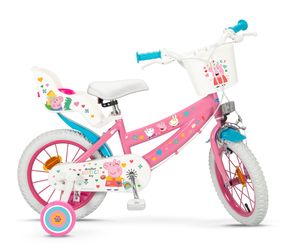 14 Zoll Kinder Mädchen Fahrrad Kinderfahrrad Kinderrad Mädchenfahrrad Mädchenrad Rad Bike Peppa Pig Pink 1495