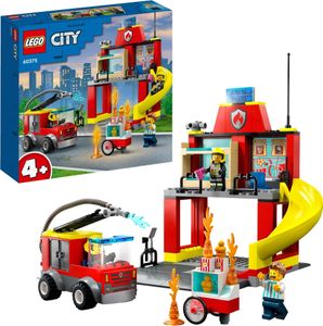 Feuerwehrstation und Löschauto