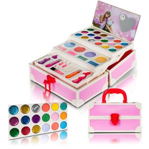 MalPlay Makeup-Set | Rosa | Schminkset im Koffer | Kinderschminke | Kinderkosmetik | für Kinder ab 3 Jahren | mit Zubehör