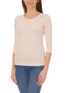 Alkato Damen Shirt 3/4 Arm mit Rundhals, Farbe: Elfenbein, Größe: S