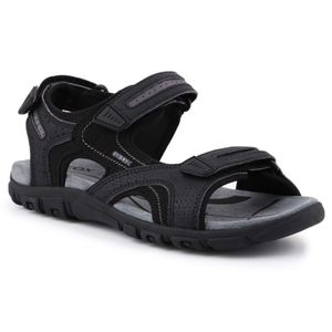 GEOX Respira Uomo Sandal Strada D Herren Sandalen Black / Stone Schwarz, Größe:EUR 43