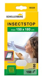 Schellenberg Fliegengitter für Dachfenster mit Reißverschluss, Insektenschutz UV-stabil, einfache Montage, weiß, 150 x 180 cm, 50328