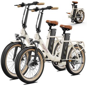 (2 Stücke) Onesport 20" Elektrofahrrad E-Bike E-Klapprad,Faltbares E-Citybike mit 48V ,250W