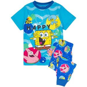 SpongeBob SquarePants - "Happy" Schlafanzug für Jungen NS7112 (140) (Blau)