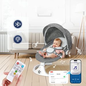 Detské odrážadlo Caveen do 9 kg, s diaľkovým ovládaním a pripojením Bluetooth k napájaniu smartfónu, s 5-bodovými bezpečnostnými pásmi, sieťkou proti hmyzu (biela)
