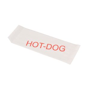 1000 Hot Dog-Tüten 21 cm x 8,5 cm weiss  rot bedruckt