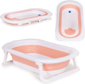Eco Toys Składana wanienka z odpływem - różowa