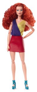 Mattel Barbie Signature Barbie Looks Puppe Model #13 Red Hair, Red Skirt MATTHJW80