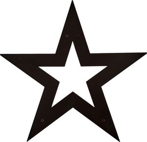 Hansmeier | Wanddeko aus Metall | 37 x 39 cm | Stern - Star | Deko Industrial