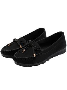 Damen Einfarbige Stoffschuhe Freizeitschuhe mit runden Zehen Schuhe mit flacher Sohle Slipper,Farbe: Schwarz,Größe:37
