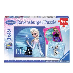 Elsa, Anna & Olaf. Puzzle 3 X 49 Teile