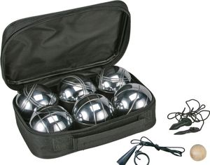 Boule Set - 6 Stahlkugeln mit Tasche und Zubehör