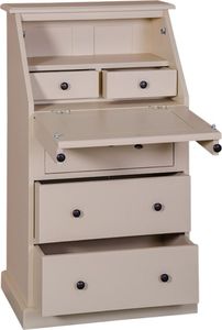 Casa Padrino Landhausstil Sekretär mit 5 Schubladen 65 x 45 x H. 110 cm - Möbel im Landhausstil, Farbe:creme