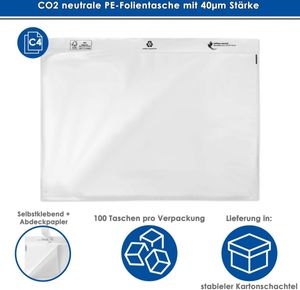 Lieferscheintaschen DIN C4 transparent UNIPACK 555201