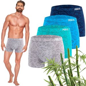 Pesail Herren Bambus Boxershorts 4er Pack bunte MPZ86162, XL