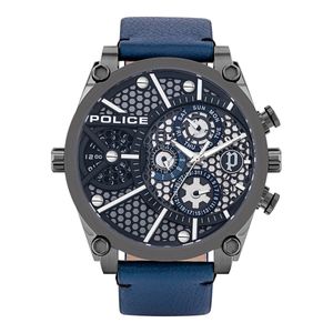 Armbanduhr Police Watch Herrenuhr Lederarmband blau PL15381JSU.61B