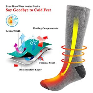 4000mAh Wärmer Socken Thermisch Schnelle Heizung Beheizte Socken Warme Socken Grau Sport Socken