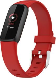 Strap-it Fitbit Luxe Silikonarmband (Rot) - Große: M/L