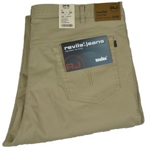 Jeans-Hose Revils beige Übergröße, Größe:52/30