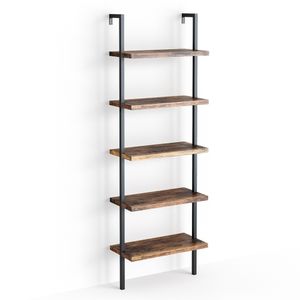 Vicco Bücherregal Ava, 60 x 183 cm, Eiche rustikal/Schwarz