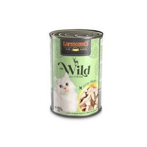LEONARDO mit Wild + extra Filet, 6x400 g - Katzenfutter Nassfutter Katze