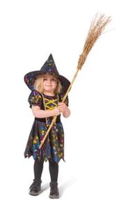 Hexenkostüm Mädchen Kostüm Hexe Hexen Kleid Halloween Karneval Kinder Zauberin 92