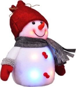 LED Schneemann Figur Deko Weihnachten bunt beleuchtet