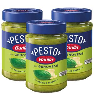 Barilla Pesto Sauce Genovese mit frischem Basilikum 190g 3er Pack