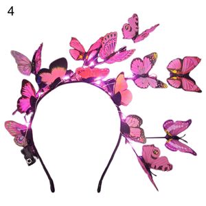 Kirschdekor Leuchtendes Weihnachtsstirnband LED-Geweih Schmetterlinge Dekor Leuchtender Kopfreifen Bankett-Haarschmuck-4