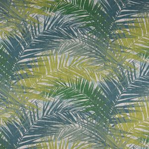Dekostoff Jungle Aruba Palmenblätter petrol grün Töne 1,45m Breite