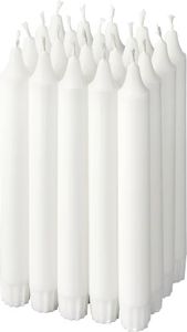 IKEA JUBLA 50 Stück Tafelkerzen Lüsterkerzen duftneutral weiß