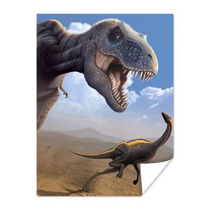 MuchoWow® Poster Dino - Wildlife - Zeichnung - Kinder - Kinder - Kinder 30x40 cm - Wandplakat - Poster Kinderzimmer