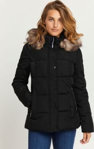 fransa FRBAC Damen Winterjacke Damenjacke Jacke mit Kapuze und Fell abnehmbare Kunstfellkapuze leicht glänzendes Material verdeckte Reißverschlussleiste Taschen mit Reißvershcluss fransa FRBAC Damen Winterjacke Damenjacke Jacke mit Kapuze und Fell abnehmbare Kunstfellkapuze leicht glänzendes Material verdeckte Reißverschlussleiste Taschen mit Reißvershcluss