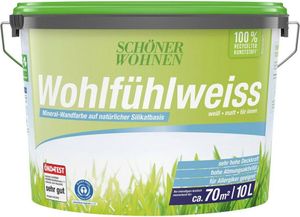 SCHÖNER WOHNEN Wandfarbe WohlfühlWeiss 10 Liter