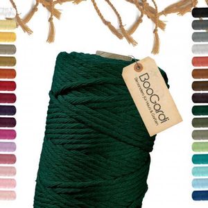 Makramee Garn · Dunkelgrün 3mm x 200m · 3mm oder 5mm · viele Farben · Baumwollkordel · Baumwollgarn · DIY Bastelkordel · Kordelband