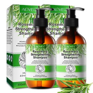 Shampoo Rosmarin Mint Kopfhaut Pflege für Haarwachstum gegen Haarausfall Vegan 2x300ml