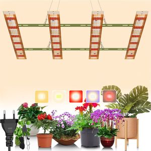 624 LED 160W Pflanzenlampe LED Vollspektrum flanzenlicht für Zimmerpflanzen Gewächshaus Pflanzenleuchte Gemüse Wachstumslampe 4 Stäbe