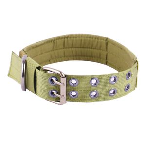 Hundehalsband für große Hunde Breites taktisches Halsband mit Griff für extra große Hunderassen, dickes Welpenhalsband Nylon-Haustierhalsband(Silver)